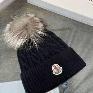 Black Beanie with Pom-Pom-NWT